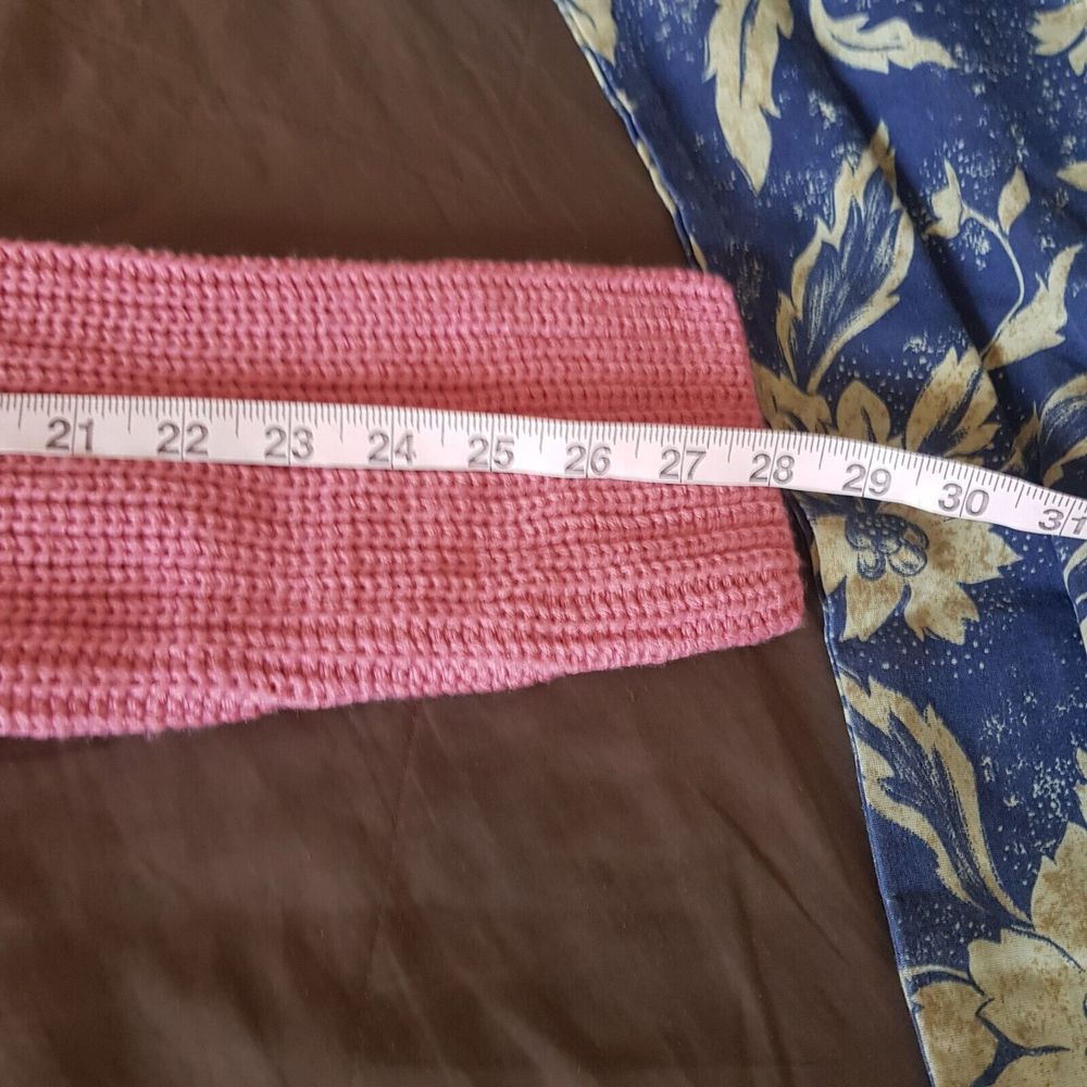 Blush & Bloom Womens Sweater Pink Sz Large Ribbed Oversized Honeycomb Side Tied - Picture 11 of 12